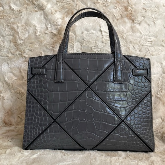 Tory Burch-Walker Diamond Embossed Satchel, Night - Picture 3 of 10